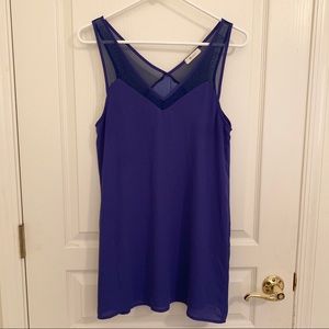 EVERLY Royal Blue Mesh Dress